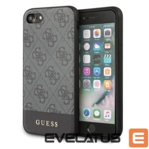 Citas preces Guess  Guess 4G Stripe Collection case for iPhone 7 / 8 / SE 2020 / SE 2022 - gray 