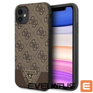 Citas preces Guess  Guess 4G Triangle Collection case for iPhone 11 6.1" / Xr 6.1" - brown 
