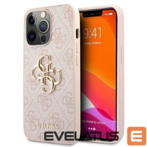 Citas preces Guess  Guess 4G Big Metal Logo Case for iPhone 13 Pro / 13 6.1" - Pink 