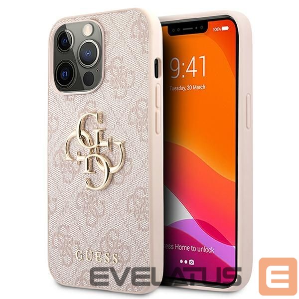 Citas preces Guess Guess 4G Big Metal Logo Case for iPhone 13 Pro / 13 6.1" - Pink