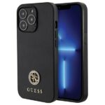 Citas preces Guess  Guess Strass Metal Logo iPhone 13 Pro 6.1" Case - Black 