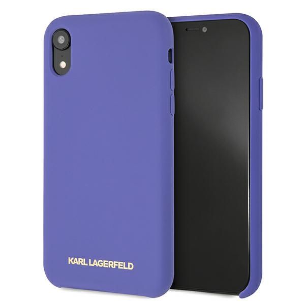 Citas preces Karl Lagerfeld Karl Lagerfeld Silicone iPhone Xr Case - Purple