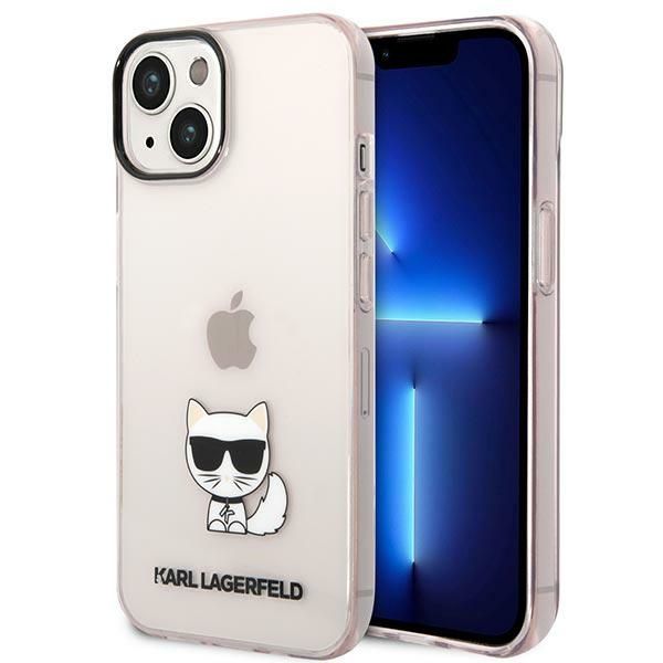 Other goods Karl Lagerfeld Karl Lagerfeld Transparent Choupette Body Case for iPhone 14 Plus / 15 Plus 6.7" - Pink