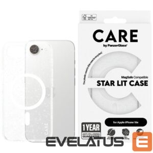 Citas preces Panzer Glass  CARE by PanzerGlass Flagship Urban Combat StarLight White MagSafe iPhone 16e Case - Clear 