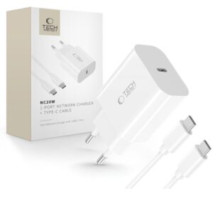 Other goods Tech-Protect  Tech-Protect NC20W PD20W USB-C wall charger with USB-C cable - white 