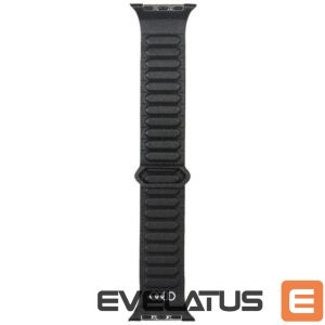 Citas preces Audi  Audi Logo Genuine Leather Magnetic Ring Strap for Apple Watch 44 / 45 / 46 / 49 mm - Black 