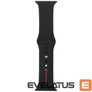Citas preces Audi  Audi Sport Red Logo Silicone Watch Strap for Apple Watch 44 / 45 / 46 / 49 mm - black 