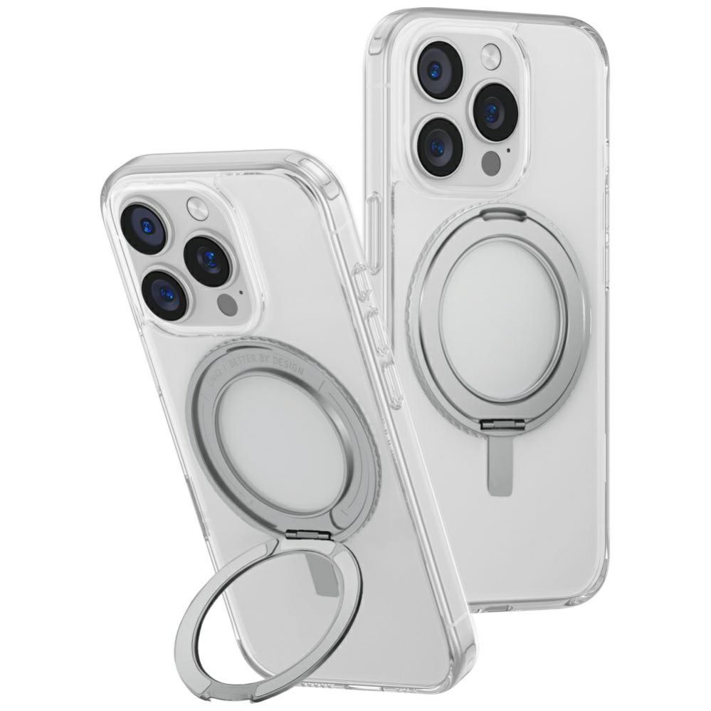 Citas preces UNIQ Uniq Swivix 360 Rotating Kickstand Case for iPhone 16 Pro - Transparent