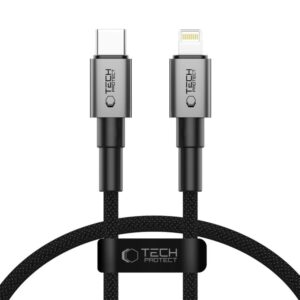 Kitos prekės Tech-Protect  Tech-Protect Ultraboost DNA USB-C / Lightning PD27W/3A cable 25 cm - gray 