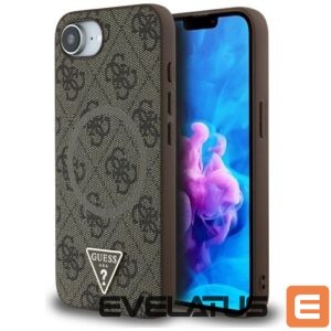 Citas preces Guess  Guess 4G Ring Triangle Logo MagSafe iPhone 16e Case - Brown 