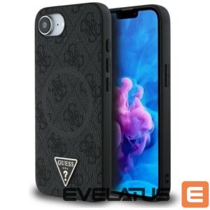 Citas preces Guess  Guess 4G Ring Triangle Logo MagSafe case for iPhone 16e - black 