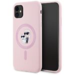 Muud kaubad Karl Lagerfeld  Karl Lagerfeld Silicone Karl&Choupette MagSafe iPhone 11 Case - Pink 