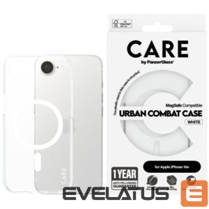 Citas preces Panzer Glass  CARE by PanzerGlass Flagship Urban Combat White MagSafe iPhone 16e Case - Clear 