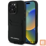 Other goods Karl Lagerfeld  Karl Lagerfeld HC Grained PU Cardslot Metal Elong iPhone 16 Pro Case - Black 