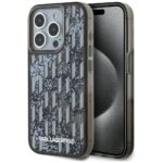 Other goods Karl Lagerfeld  Karl Lagerfeld Liquide Glitter Monogram Gradient iPhone 15 Pro Max Case - Black 
