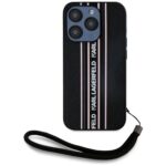 Other goods Karl Lagerfeld  Karl Lagerfeld Saffiano Athleisure Stripes Cord iPhone 15 Pro Case - Pink 