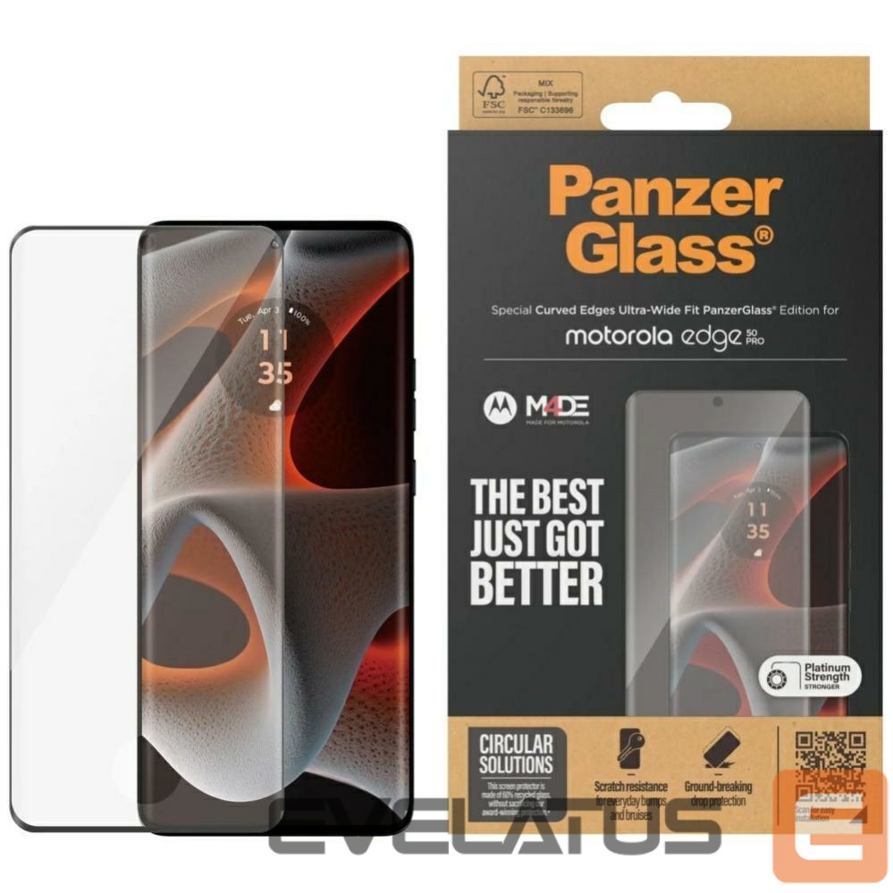 Citas preces Panzer Glass PanzerGlass Ultra-Wide Fit Tempered Glass for Motorola Edge 50 Pro / 50 Ultra
