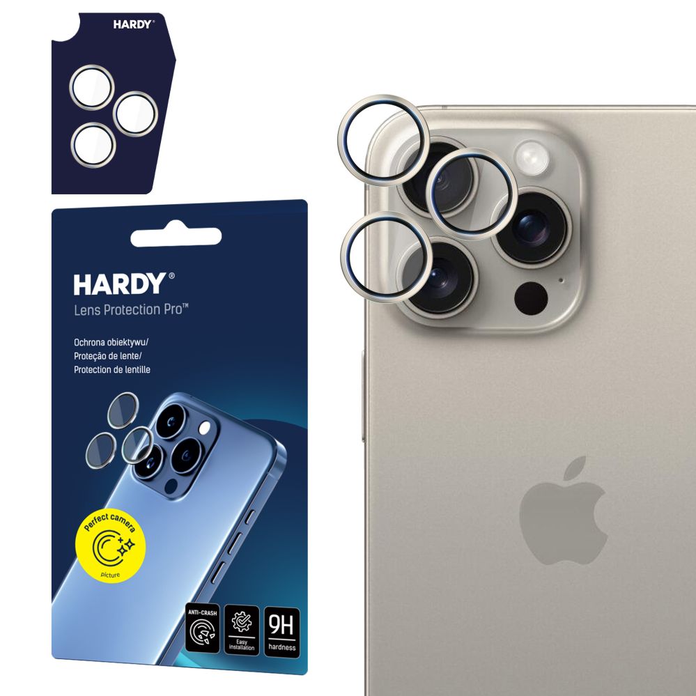 Muud kaubad 3MK 3mk HARDY Lens Protection Pro Glass for Apple iPhone 15 Pro Max - Beige