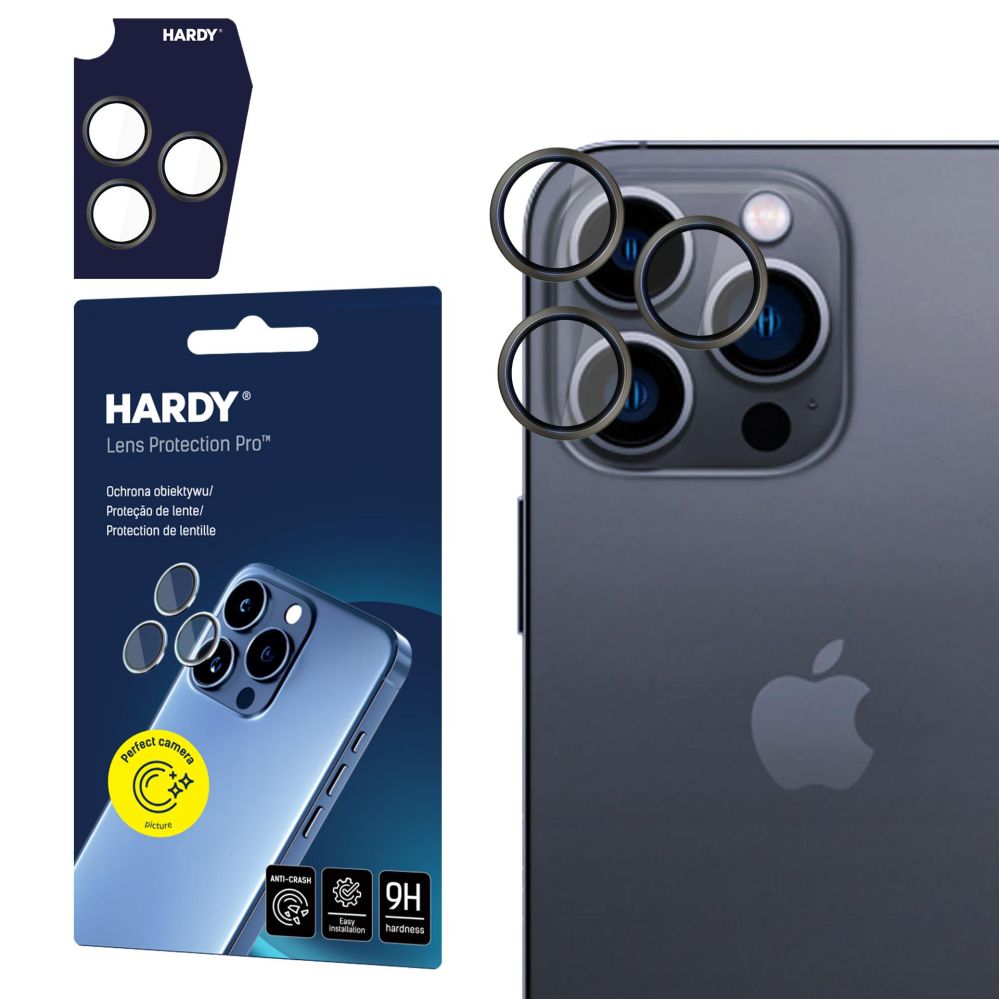 Muud kaubad 3MK 3mk HARDY Lens Protection Pro Glass for Apple iPhone 16 Pro / 16 Pro Max - Gray