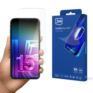 Kitos prekės 3MK  Hybrid glass 3mk FlexibleGlass Pro v2.0 for Apple iPhone 15 