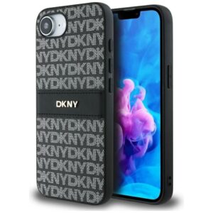 Другие товары DKNY  DKNY Repeat Texture Pattern with Tonal Stripe case for iPhone 16e - black 