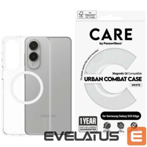 Citas preces Panzer Glass  CARE by PanzerGlass Flagship Urban Combat White QI Case for Samsung Galaxy S25 Edge - Transparent 