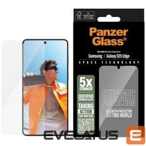 Citas preces Panzer Glass  PanzerGlass Ultra-Wide Fit Ceramic Glass for Samsung Galaxy S25 Edge - Clear 