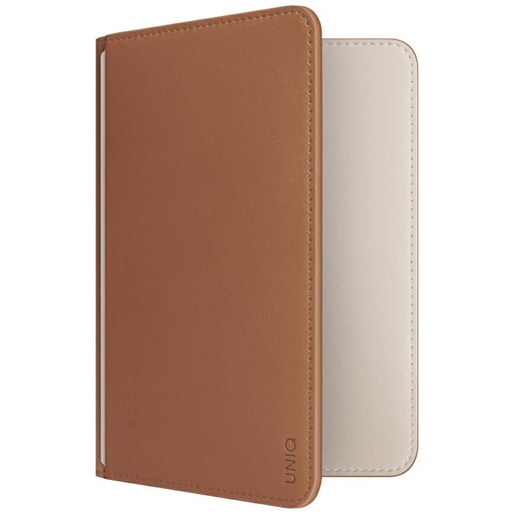 Citas preces UNIQ Uniq Belmont Passport Case with Apple Find My RFID Blocking Caramel Beige