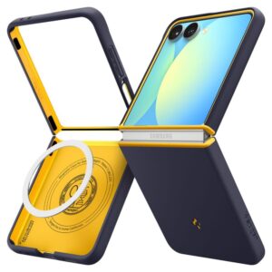Citas preces Spigen  Nano Pop Mag MagSafe Case for Samsung Galaxy Z Flip 7 - Navy Blue and Yellow 