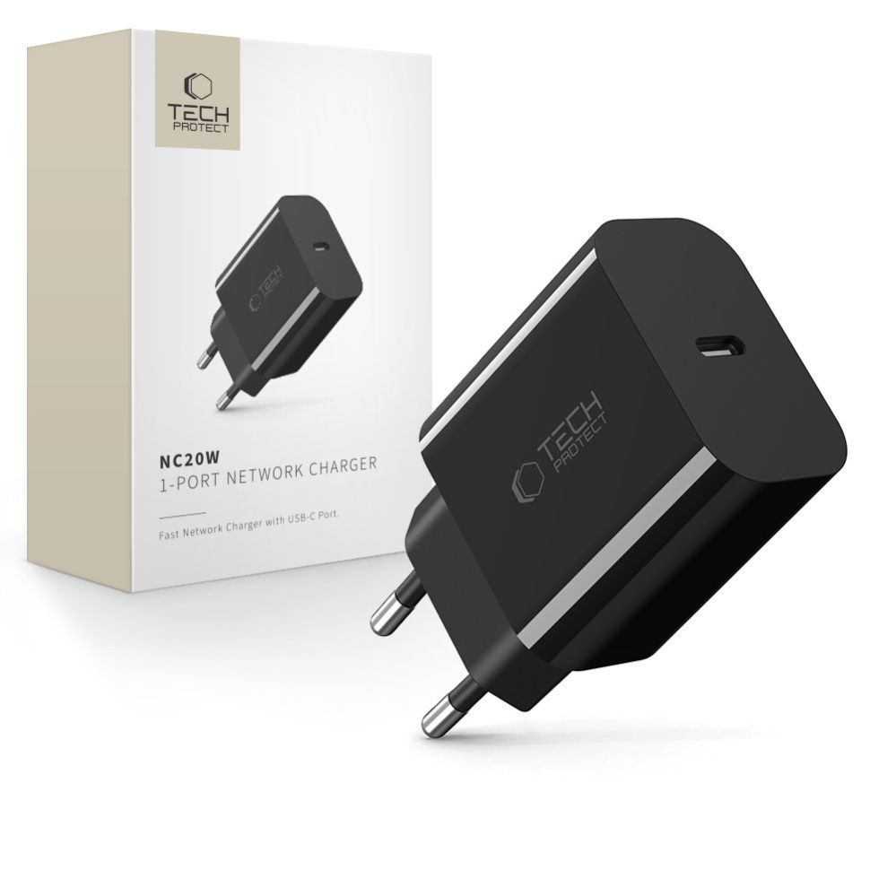 Other goods Tech-Protect Tech-Protect NC20W USB-C 1-Port PD20W Wall Charger - Black