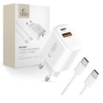 Citas preces Tech-Protect  Tech-Protect NCA30 PD 30W QC3.0 USB-A / USB-C Wall Charger + USB-C / USB-C Cable 100cm - White 
