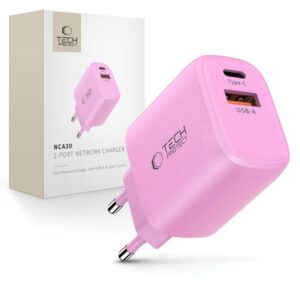 Other goods Tech-Protect  Tech-Protect NCA30 PD 30W QC3.0 USB-A / USB-C Wall Charger - Pink 