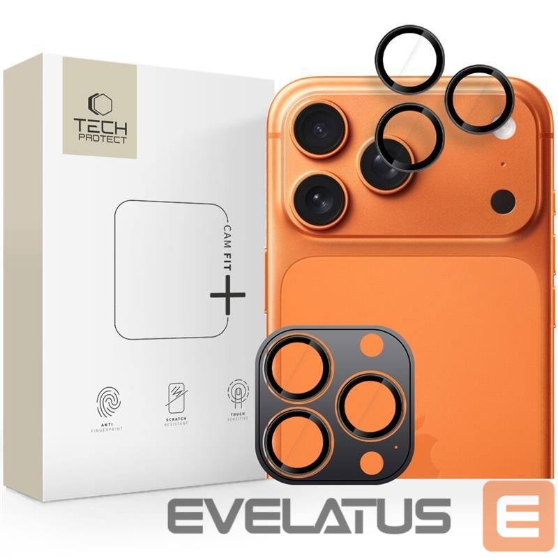 Citas preces Tech-Protect Tech-Protect Camring Fit+ Camera Cover for iPhone 14 Pro / Max / 15 Pro / Max / 16 Pro / Max / 17 Pro / Max - Black