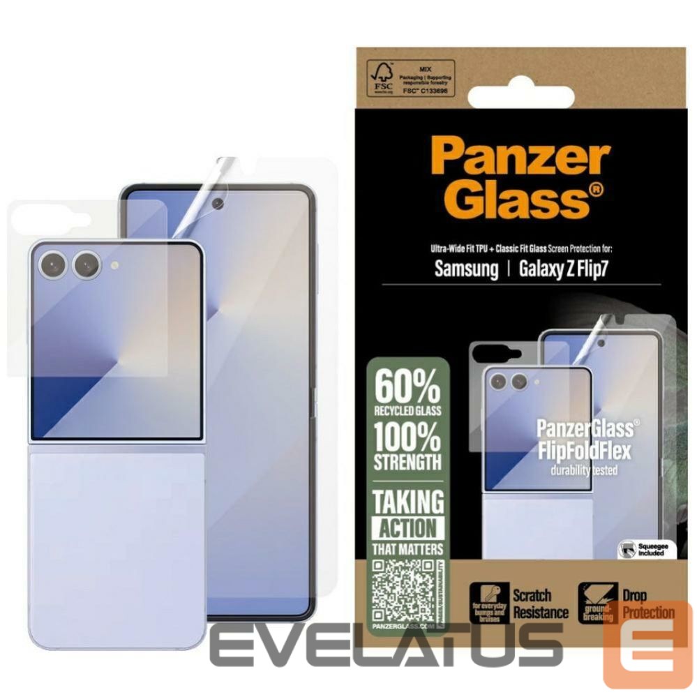 Citas preces Panzer Glass PanzerGlass FlipFoldFlex 2-in-1 Protective Set Classic Fit Glass + Ultra-Wide Fit TPU Film for Samsung Galaxy Flip7