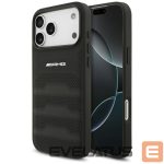 Muud kaubad Mercedes-Benz  AMG Leather Debossed Lines Logo Case for iPhone 17 Pro Max - Black 