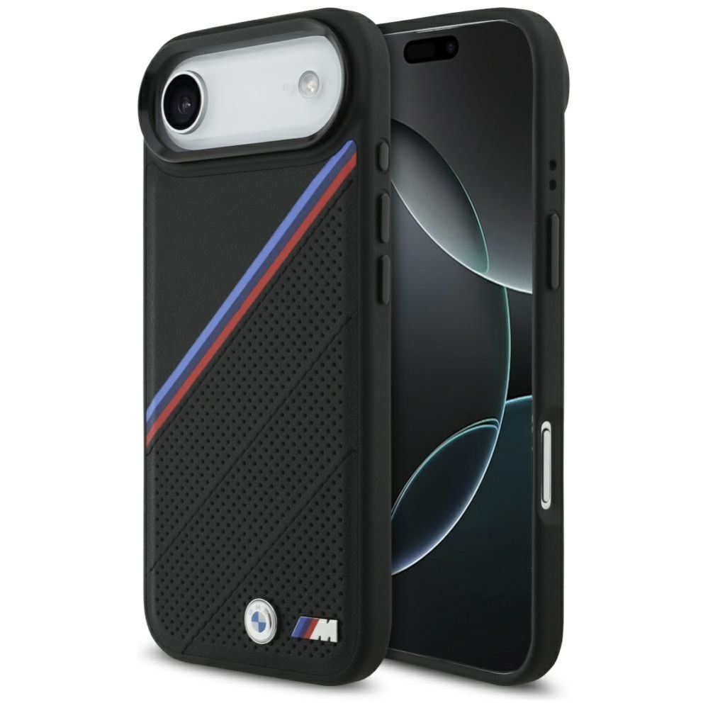 Muud kaubad BMW BMW M Tricolor Metal Logo MagSafe Case for iPhone 17 Air - Black