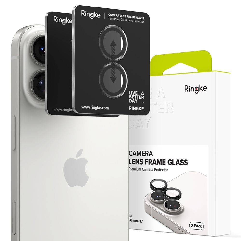 Kitos prekės Ringke Ringke Camera Frame Protector 2-pack for iPhone 17 - Black