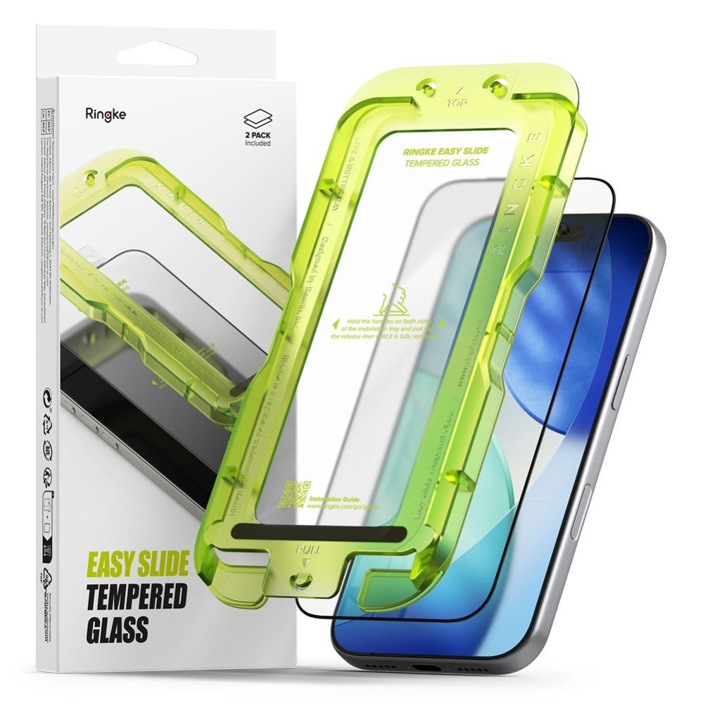 Muud kaubad Ringke Ringke Easy Slide 2-pack tempered glass for iPhone 17 Pro - black