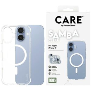 Другие товары Panzer Glass  CARE by PanzerGlass Fashionable Samba Case w. White MagSafe for iPhone 17 - Transparent 
