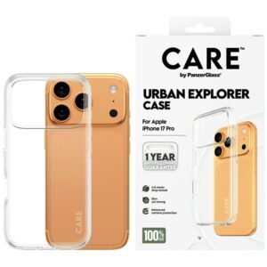 Kitos prekės Panzer Glass  CARE by PanzerGlass Flagship Urban Explorer Case w. Clear Frame for iPhone 17 Pro - Transparent 