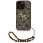 Citas preces Guess  Guess 4G Strap 4G Classic Logo Case for iPhone 16 Pro - Brown 