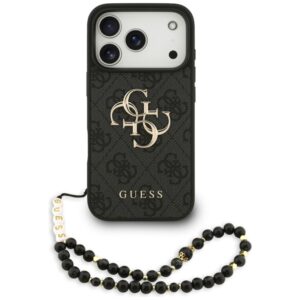 Citas preces Guess  Guess 4G Strap 4G Classic Logo Case for iPhone 17 Pro - Black 