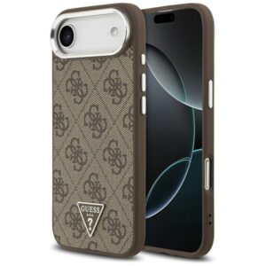 Citas preces Guess  Guess 4G Triangle Logo MagSafe case for iPhone Air - brown 