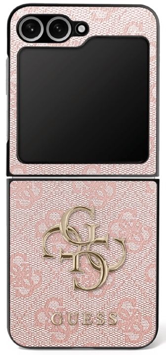 Citas preces Guess Guess Big 4G Logo Classic Logo Case for Samsung Galaxy Z Flip 7 - Pink