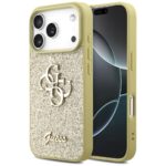 Citas preces Guess  Guess Fixed Glitter Big 4G case for iPhone 17 Pro - gold 