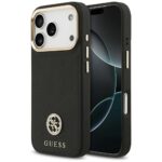 Citas preces Guess  Guess Grained Strass Logo MagSafe case for iPhone 17 Pro - black 
