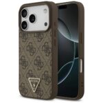 Other goods Guess  Guess Leather 4G Triangle Strass MagSafe Case for iPhone 17 Pro - Brown 