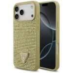 Kitos prekės Guess  Guess Rhinestone Triangle Logo Case for iPhone 17 Pro Max - Gold 