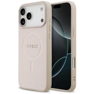 Citas preces Guess  Guess Saffiano Classic Logo MagSafe Case for iPhone 17 Pro Max - Pink 