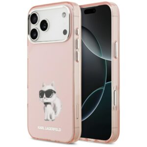 Kitos prekės Karl Lagerfeld  Karl Lagerfeld IML Aquarelle Choupette & Logo MagSafe Case for iPhone 17 Pro Max - Pink 